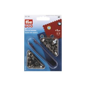 PRYM — Œillets et rondelles 5 mm, laiton antique