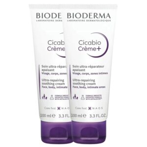 CICABIO Crème + | Crème réparatrice et apaisante | Action anti-grattage | Restaure l'épiderme | Fabriqué en France |Lot de 2 x 100ml