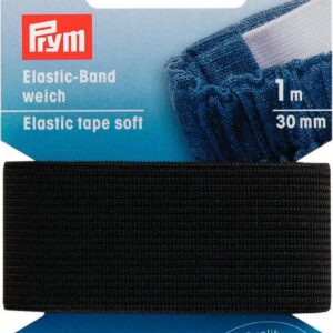 Prym Ruban élastique souple 30 mm 1 m, noir