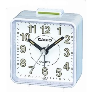 Casio TQ-140-7EF Réveil Quartz Analogique Alarme, Blanc