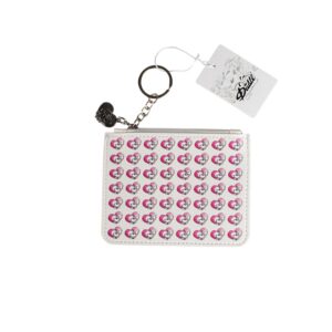 Diddl Signature Porte-Monnaie Pochette, Blanc, Motif Diddl Cœurs Roses, Motifs Magic Patterns, Idée Cadeau Fan Nostalgique des Années 90