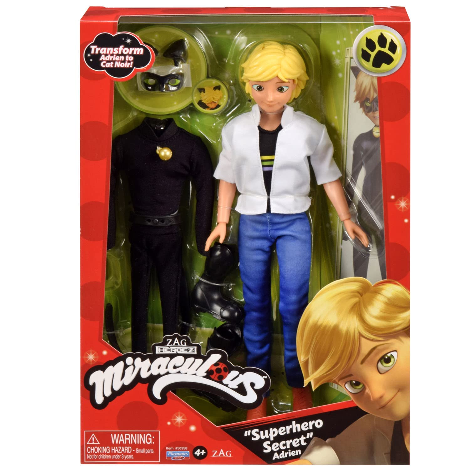 BANDAI Miraculous — Poupée Chat Noir et Adrien 26 cm – Image 5