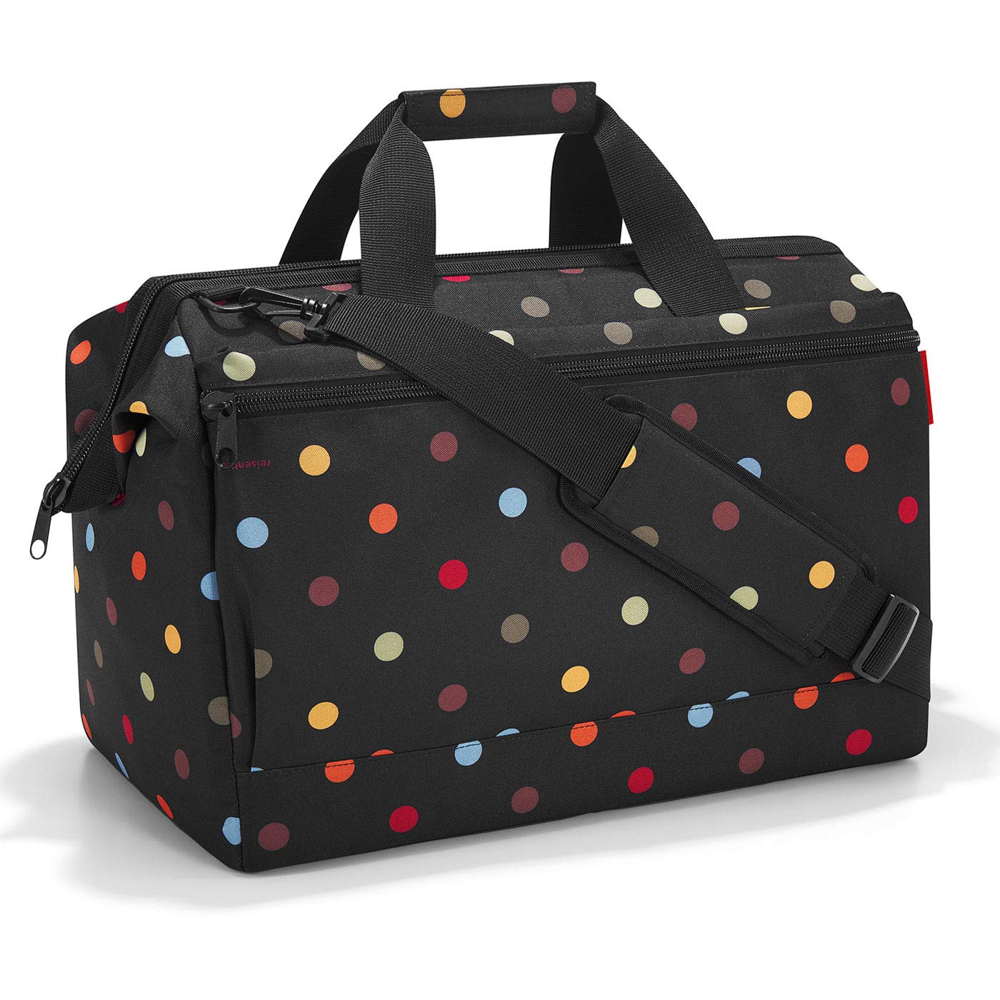 reisenthel Allrounder L Pocket - Un Sac Type Sacoche Docteur avec 2 Grands Compartiments zippés à l'extérieur, Grande Ouverture à arceaux, 6 Compartiments intérieurs, 2 poignées, en Motif Dot – Image 7