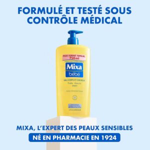Alternative view of MIXA BÉBÉ — Lait de toilette très doux lot de 6 x 400 ml