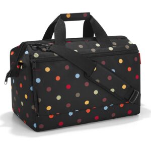 reisenthel Allrounder L Pocket - Un Sac Type Sacoche Docteur avec 2 Grands Compartiments zippés à l'extérieur, Grande Ouverture à arceaux, 6 Compartiments intérieurs, 2 poignées, en Motif Dot