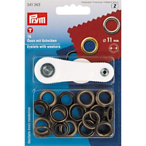 Prym Pym Old Brass (11 mm) Eyelet et rondelles - 1 unité