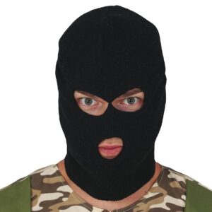 FIESTAS GUIRCA — Cagoule de voleur avec masque adulte noir