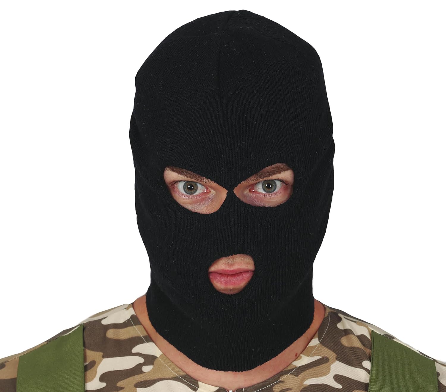 FIESTAS GUIRCA — Cagoule de voleur avec masque adulte noir