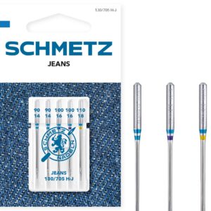 SCHMETZ — 5 aiguilles pour machine à coudre Jeans 90/14-110/18