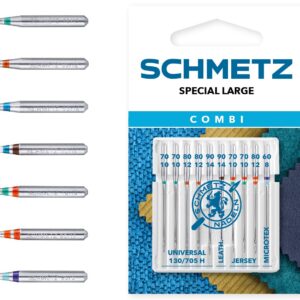 SCHMETZ Combi Special Large — Lot de 10 aiguilles à coudre