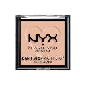 NYX Professional Makeup Poudre Matifiante Can't Stop Won't Stop Mattfying Powder, Fini Mat, Medium
