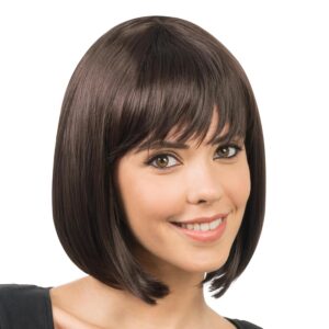 CHAKS — Perruque bob synthétique 30 cm avec frange
