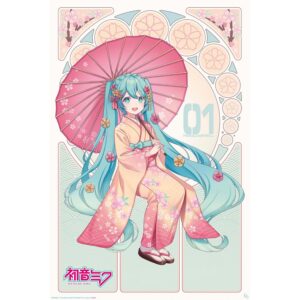 GB eye - HATSUNE MIKU Poster Sakura Kimono (91.5 x 61 cm)