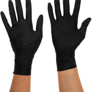 BLACK MAMBA — Gants nitrile noirs taille M, lot de 100