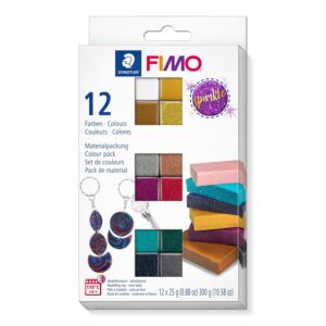 STAEDTLER FIMO Effect — Pâte polymère lot de 12 demi-blocs