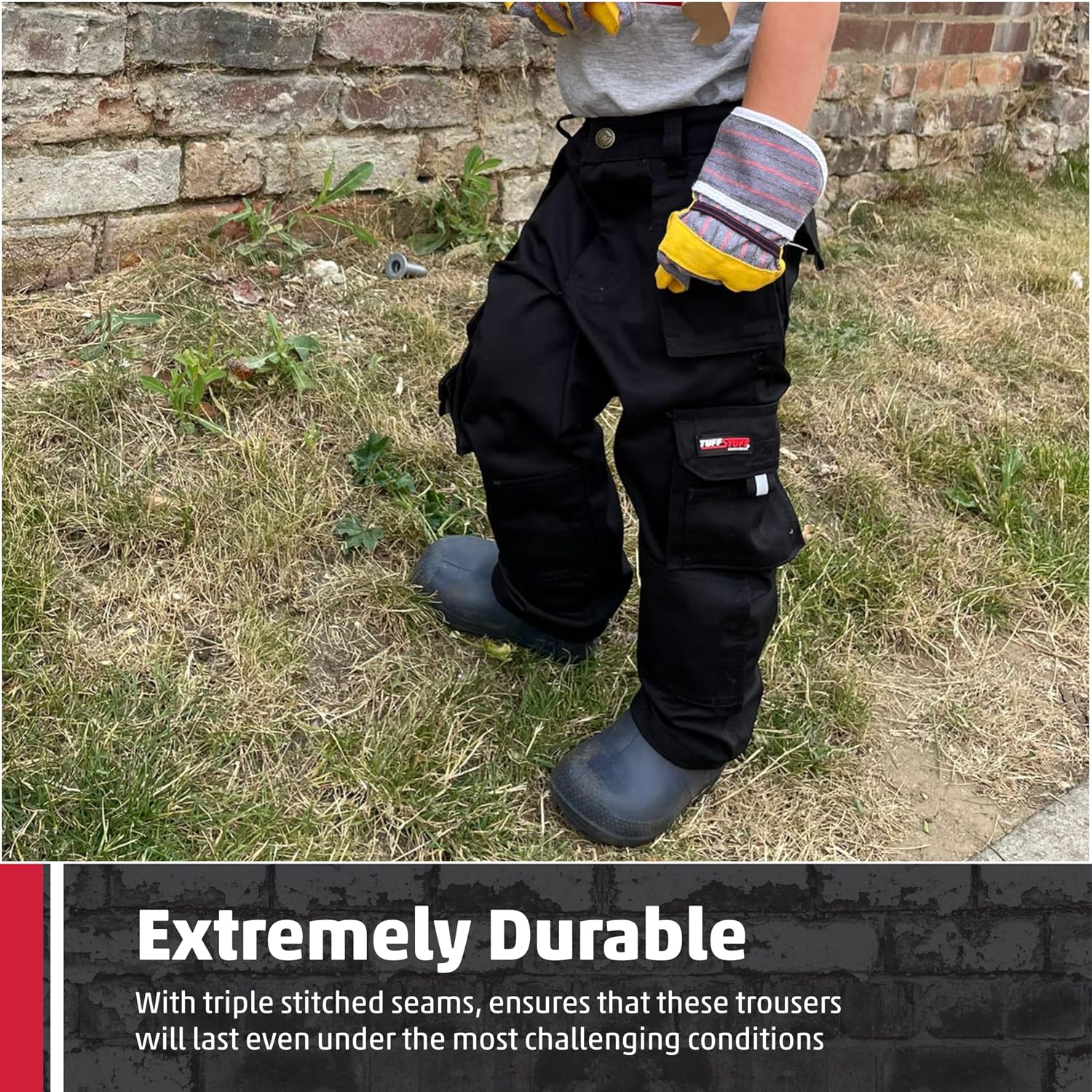 TuffStuff 711J-7/8 Pantalon de travail pour enfant, noir, 711J – Image 2