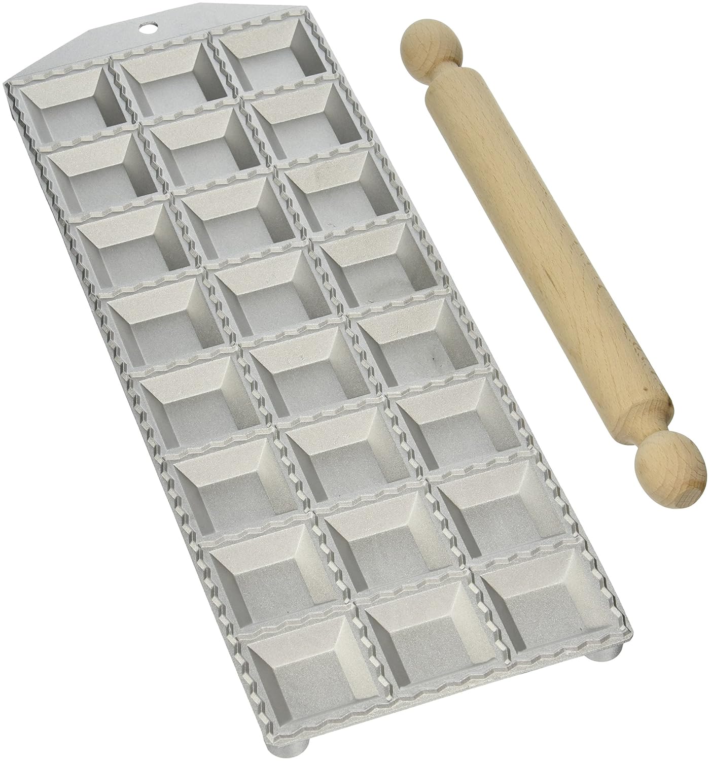 EPPICOTISPAI — Moule à raviolis carré aluminium, 24 trous