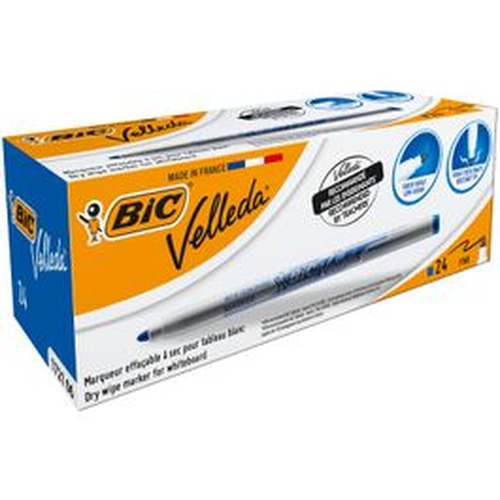 BIC Velleda 1721 — Feutres tableau blanc pointe fine bleu x24