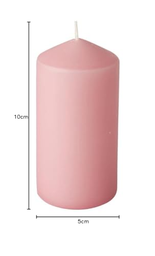 PAPSTAR — Lot de 8 bougies piliers vieux rose Ø 50 x 100 mm – Image 7