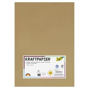 FOLIA — Lot de 100 feuilles de papier kraft A4 120 g/m²