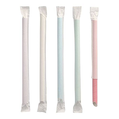 PAPSTAR — Lot de 200 pailles en papier Ø 12 mm 20 cm