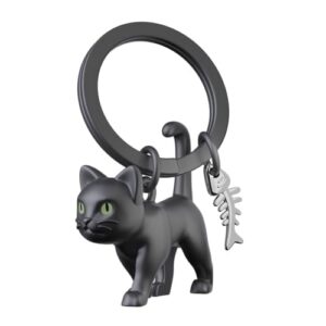 Alternative view of METALMORPHOSE — Porte-clés Chat noir yeux phosphorescents