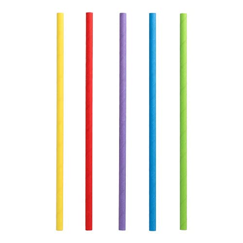 PAPSTAR — Lot de 135 pailles en papier colorées 25 cm