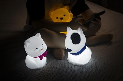 DHINK — Veilleuse LED Chien en Silicone Blanc – Image 4