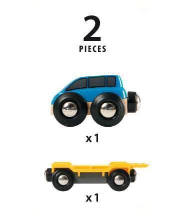 BRIO World — Wagon transport de voiture avec rampe – Image 3