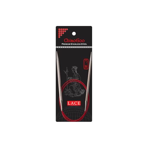 CHIAOGOO Red Lace — Aiguille circulaire 60 cm 2,50 mm