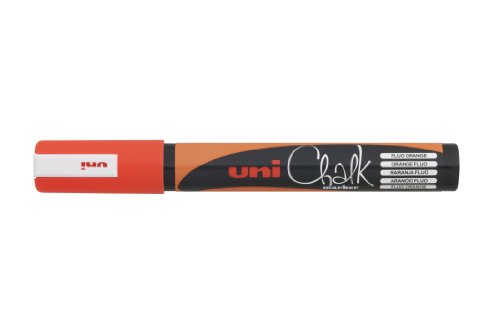 UNI Chalk Marker PWE5M — marqueur craie orange fluo lot de 12