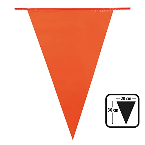 BOLAND — Guirlande de fanions orange 25 m, 40 drapeaux – Image 2