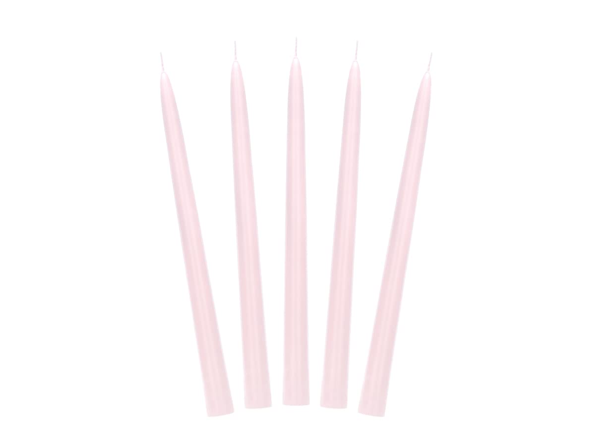 PARTYDECO — Lot de 10 bougies de table rose clair 24 cm – Image 8
