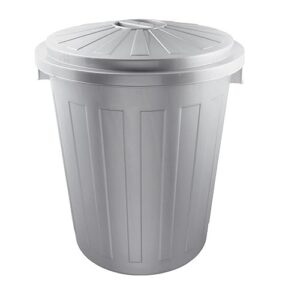 KEEEPER Supermax — Tonneau avec couvercle 50 L argent mat
