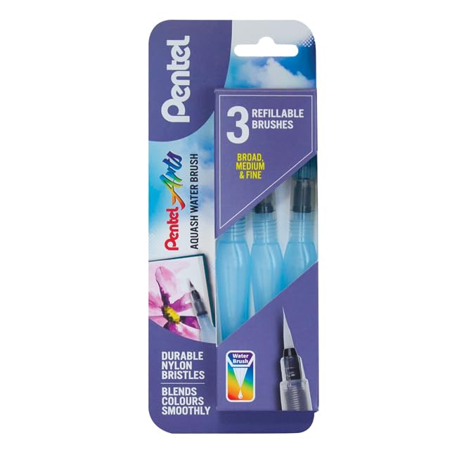 PENTEL Aquash FRH — Lot de 3 Pinceaux à réservoir d'eau – Image 3