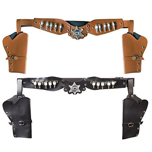 DOUBLE HOLSTER — Ceinture de cowboy avec 2 holsters