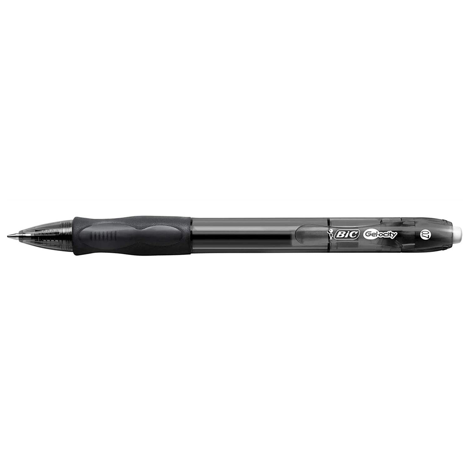 BIC Gel-ocity - Stylos Gel Rétractables et Rechargeables - Pointe Moyenne (0,7 mm) - Noir, Boîte de 12 – Image 8