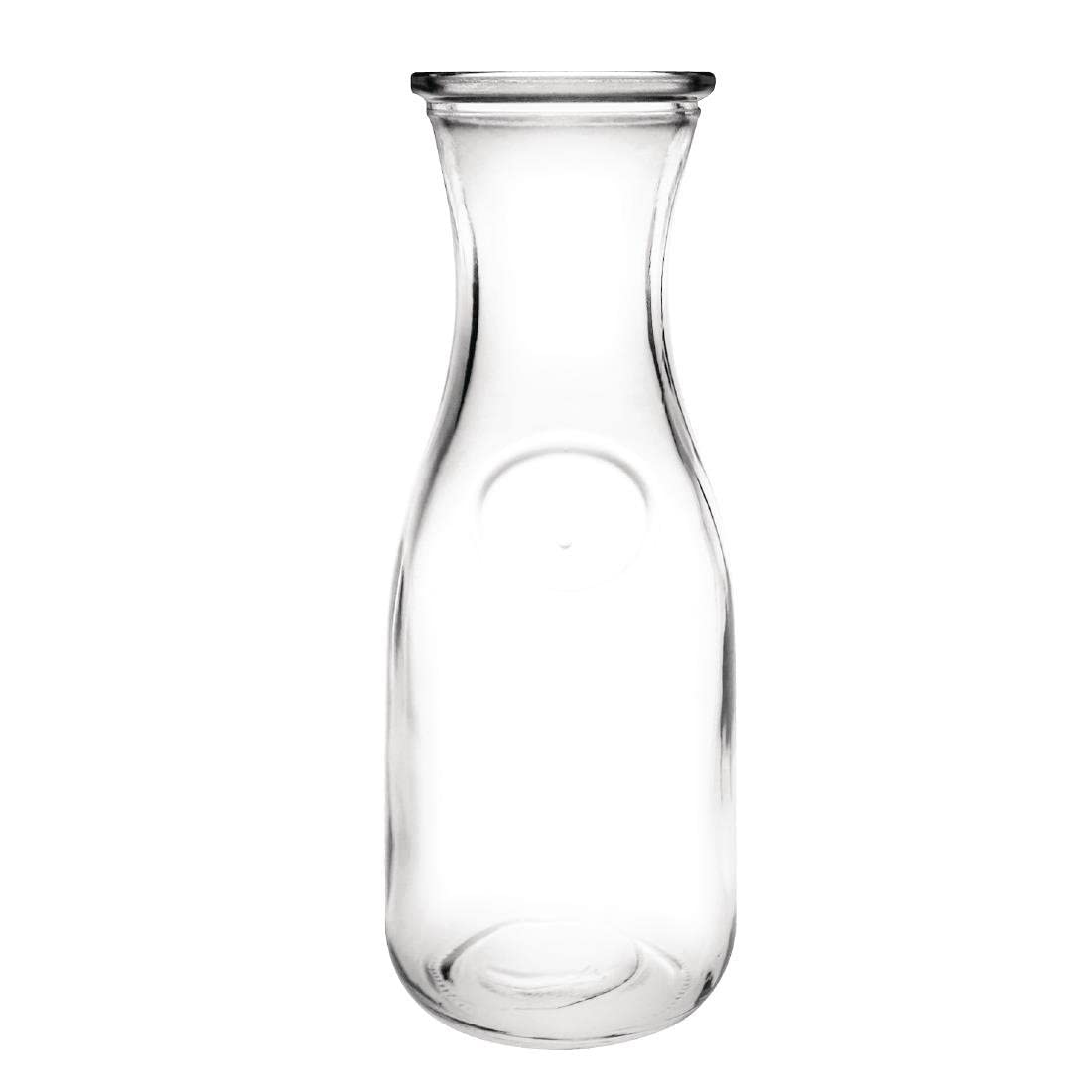 Olympia - 6 carafes en verre Olympia 500 ml, transparent, 200 (H) x 78 (Ø) mm, bord renforcé, col resserré pour un versement facile, compatible lave-verres, verrerie professionnelle, GM583