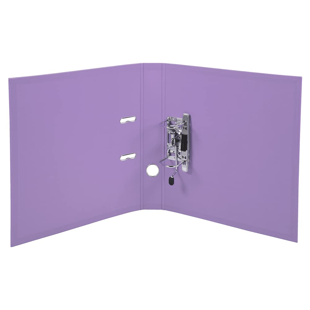 Exacompta - Réf. 53507E - 1 Classeur à levier A4 Prem'Touch - Dos de 50 mm - Mécanique 55 mm - Dimensions extérieures : 32 x 29 x 5 cm - Format à classer A4 - Coloris : Lilas – Image 12