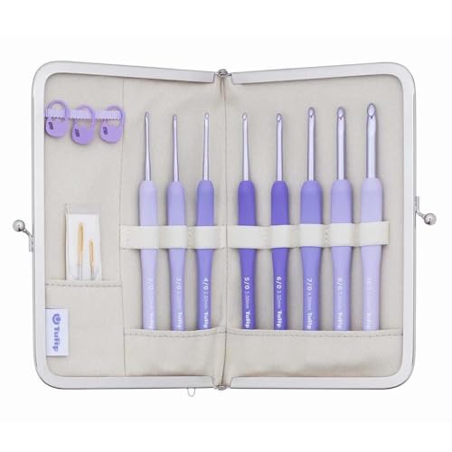 TULIP Etimo Murasaki — Set de 8 crochets ergonomiques 2-6 mm