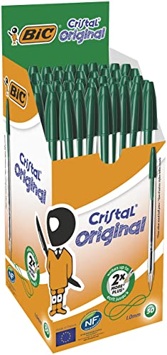 BIC Cristal Original — Boîte de 50 Stylos-Bille verts – Image 11