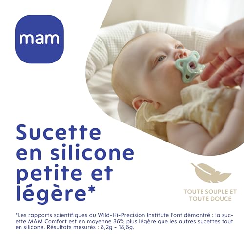 MAM Comfort — Lot de 2 Sucettes 2-6 mois Silicone – Image 5