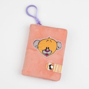 DIDDL — Cahier mini A7 peluche orange Pimboli avec mousqueton