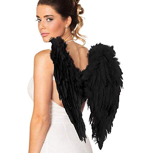 APTAFÊTES — Ailes d'ange en plumes noires 50 x 50 cm