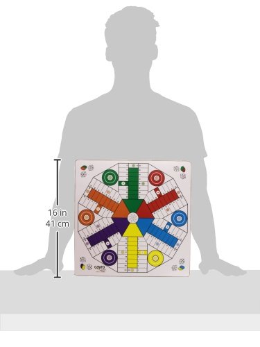 CAYRO — Planche de Parcheesi en Bois 40 x 40 cm – Image 3