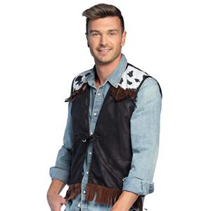 BOLAND — Gilet western adulte marron taille L/XL
