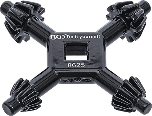 BGS — Clé en croix de mandrin universelle Ø 4 à 7 mm