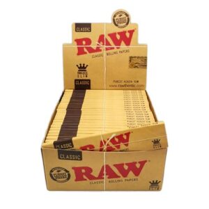 RAW King Size Slim — Boîte de 50 carnets de feuilles à rouler
