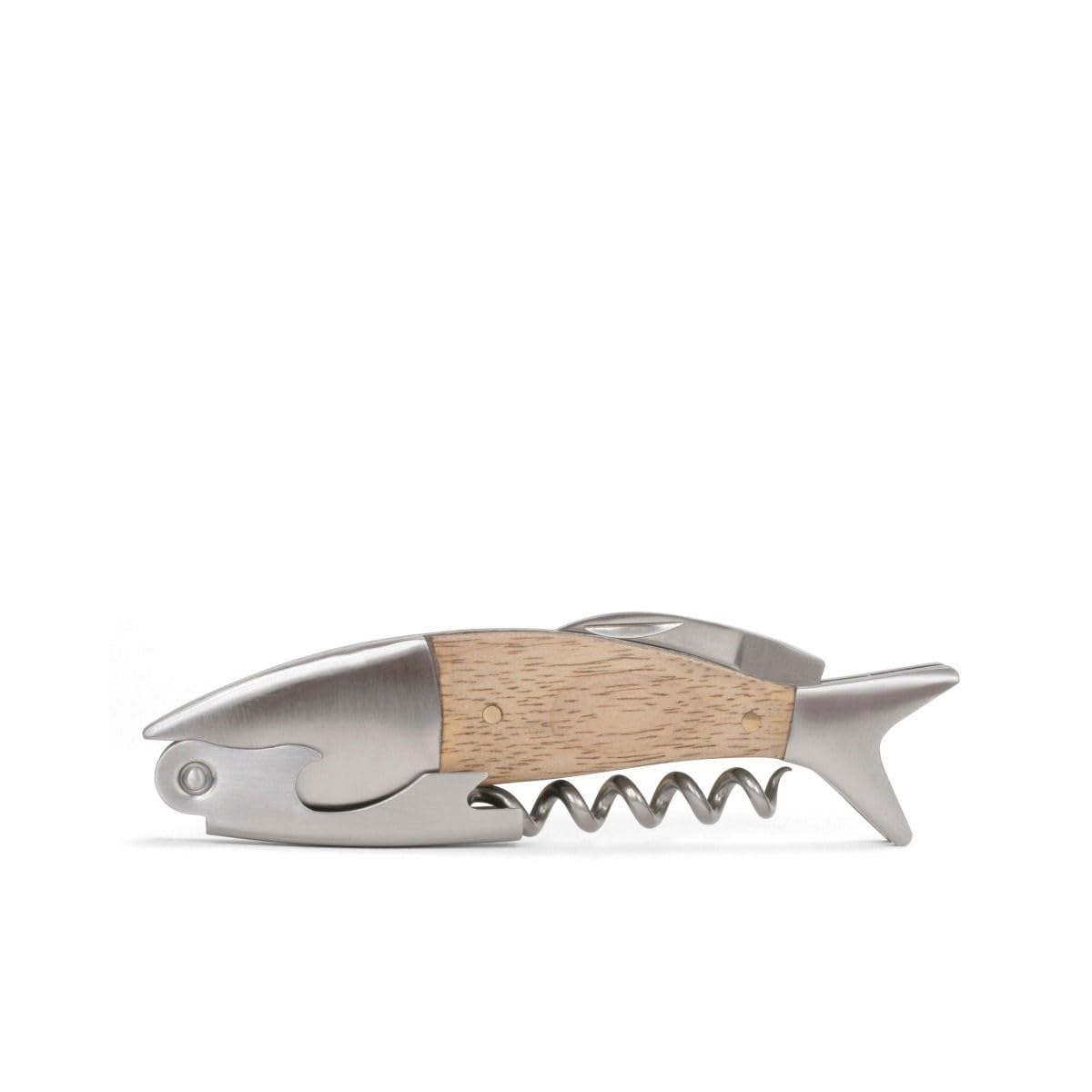 KIKKERLAND — Tire-bouchon design poisson argenté