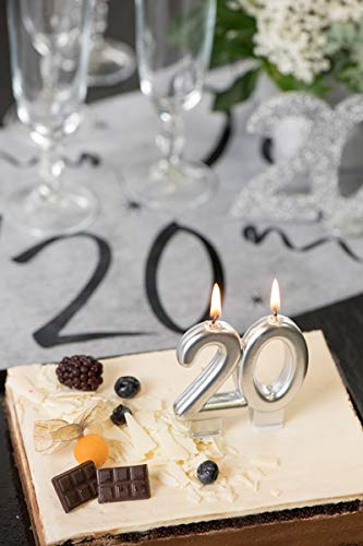 SANTEX — Bougie d’Anniversaire 20 ans Argent – Image 2